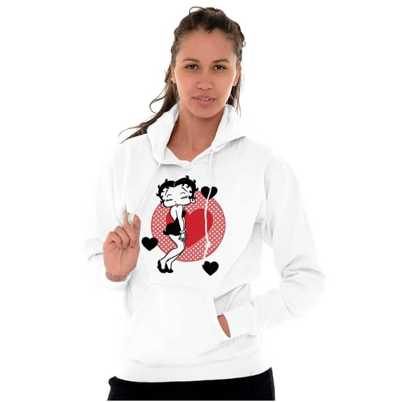 Betty Boop Cute Sassy Kissy Face Women Plus Size Hoodie Brisco Brands 2X