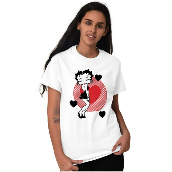 Betty Boop Cute Sassy Kissy Face Women's Graphic T Shirt Tees Brisco Brands M