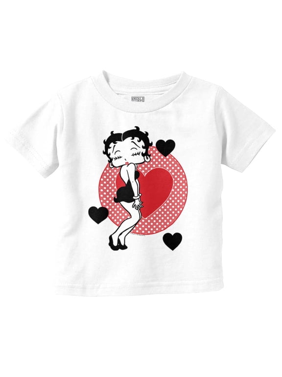 Betty Boop Cute Sassy Kissy Face Youth T Shirt Tee Girls Infant Toddler Brisco Brands 18M