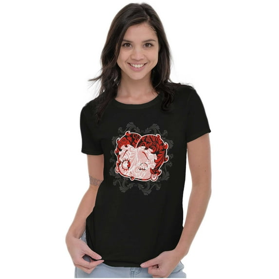 Betty Boop Cute Wink and Kiss Face Women's T Shirt Ladies Tee Brisco Brands S