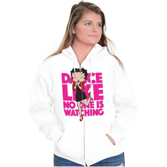 Betty Boop Dance Like Noone Watching Zip Hoodie Sweatshirt Women Brisco Brands M