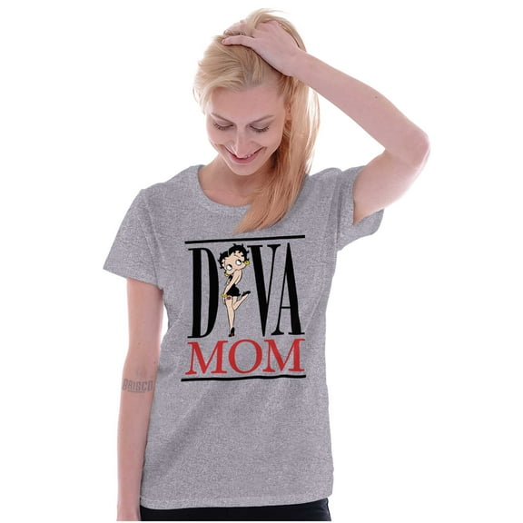 Betty Boop Diva Mom Best Mothers Day Women's T Shirt Ladies Tee Brisco Brands S