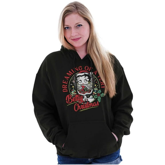 Betty Boop Dreaming Of Christmas Hoodie Sweatshirt Women Brisco Brands X