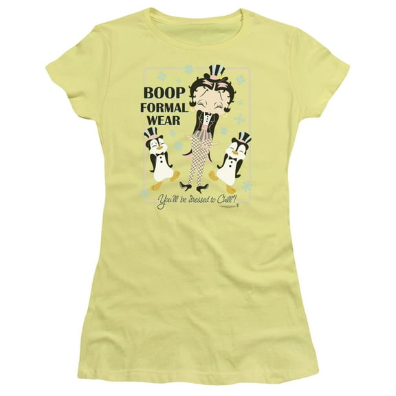 Betty Boop - Dressed To Chill - Juniors Teen Girls Cap Sleeve Shirt - Medium