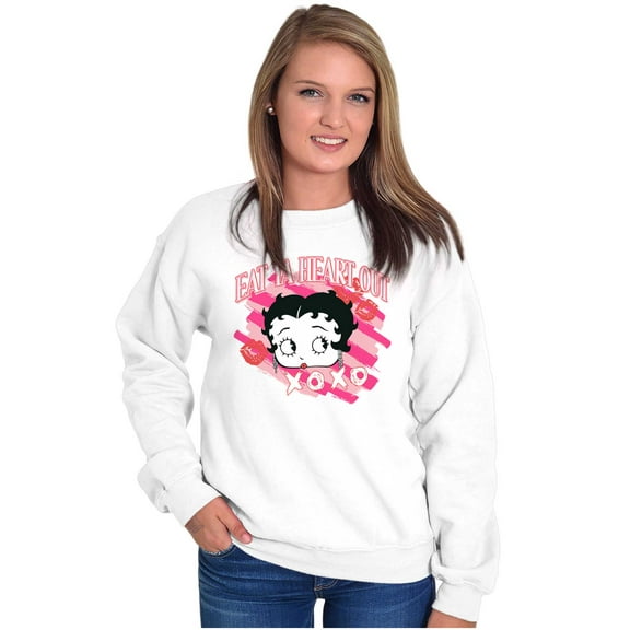 Betty Boop Eat Ya Heart Out XOXO Women Plus Size Sweatshirt Brisco Brands 2X