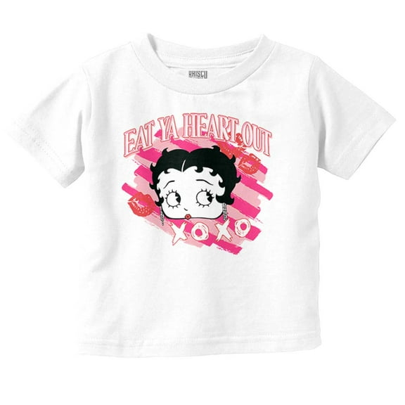 Betty Boop Eat Ya Heart Out XOXO Youth T Shirt Tee Girls Infant Toddler Brisco Brands 4T