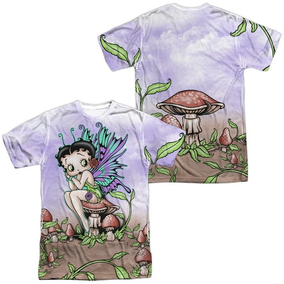 Betty Boop Fairy Unisex Adult Sublimated Costume T Shirt (Front/Back), Medium Multicolor