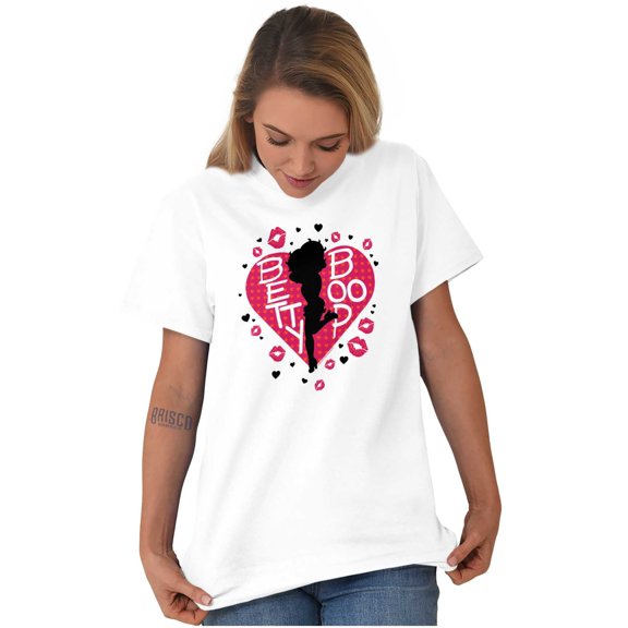 Betty Boop Fans Lovers Cute Heart Women Plus Size Graphic Tee Tees Brisco Brands 4X