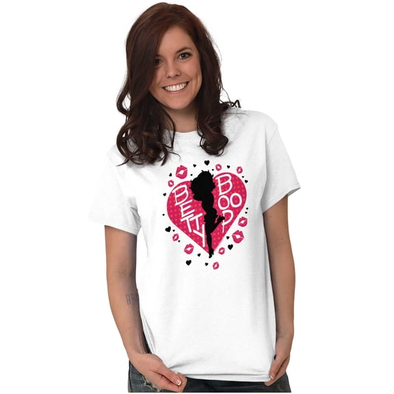 Betty Boop Fans Lovers Cute Heart Women's Graphic T Shirt Tees Brisco Brands L