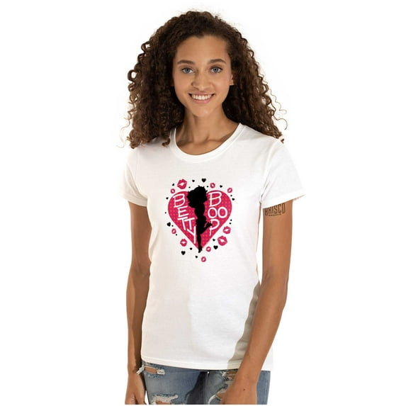 Betty Boop Fans Lovers Cute Heart Women's T Shirt Ladies Tee Brisco Brands S