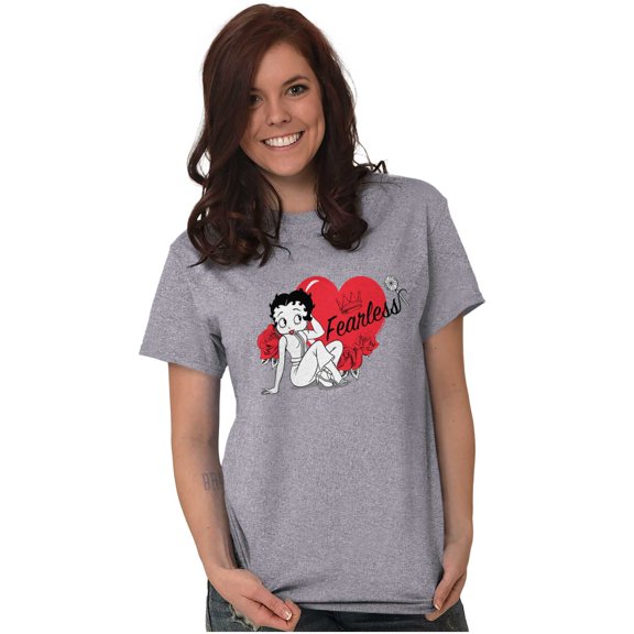 Betty Boop Fearless Girl Power Women Plus Size Graphic Tee Tees Brisco Brands 3X
