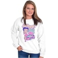 thumbnail image 1 of Betty Boop Flaming Racecar Cartoon Women Crewneck Sweatshirt Brisco Brands S, 1 of 5