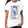 thumbnail image 1 of Betty Boop Floral Paisley Bandana Short Sleeve Women's Graphic Tee Brisco Brands S, 1 of 5
