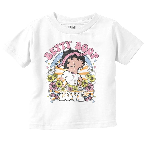 Betty Boop Flower Power Love Hippie Youth T Shirt Tee Girls Infant Toddler Brisco Brands 5T