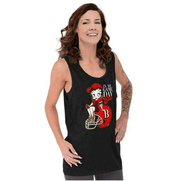 Betty Boop Football Game Day Era Tank Top Tee Shirt Women Brisco Brands S