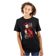 Betty Boop Football Game Day Era Womens Graphic T Shirt Tees Brisco Brands M
