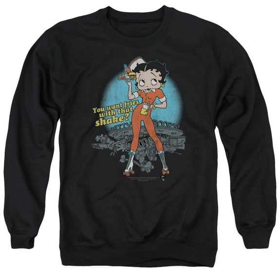 Betty Boop - Fries With That - Crewneck Sweatshirt - Small