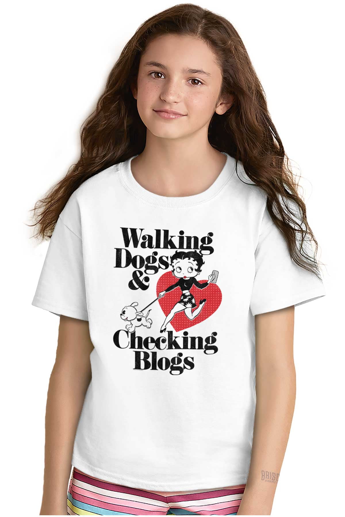 Betty Boop Funny Dogs and Blogs Cute Girls Kids T Shirt Tees Teen ...