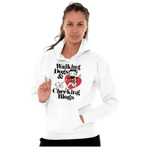 Betty Boop Funny Dogs and Blogs Cute Women Plus Size Graphic Pullover Hoodie Brisco Brands 4X