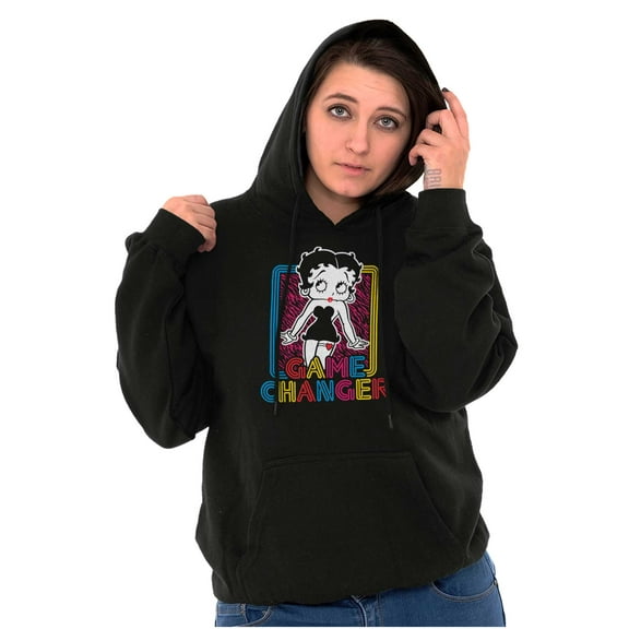 Betty Boop Game Changer Cutie Cute Hoodie Sweatshirt Women Brisco Brands M