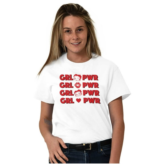 Betty Boop Girl Power On Repeat Women's Graphic T Shirt Tees Brisco Brands S