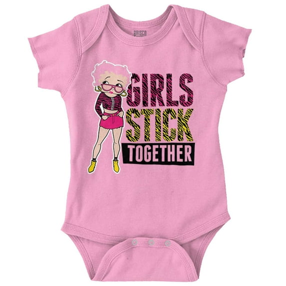Betty Boop Girl Power Stick Together Bodysuit Jumper Girls Infant Baby Brisco Brands 6M