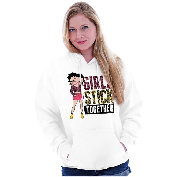 Betty Boop Girl Power Stick Together Hoodie Sweatshirt Women Brisco Brands X