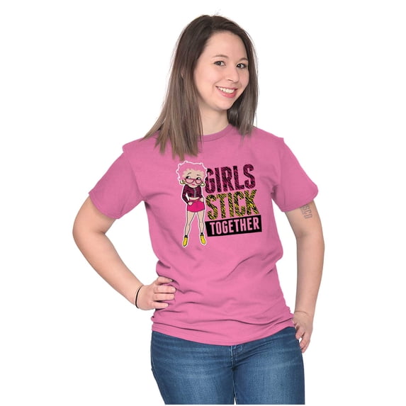 Betty Boop Girl Power Stick Together Women's Graphic T Shirt Tees Brisco Brands L