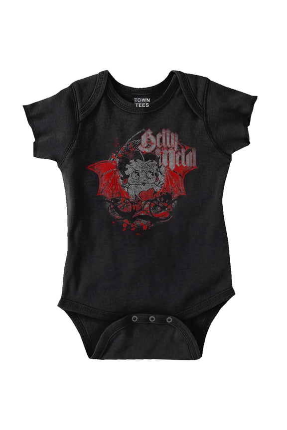 Betty Boop Goth Metal Devil Bodysuit Jumper Girls Infant Baby Brisco Brands 18M