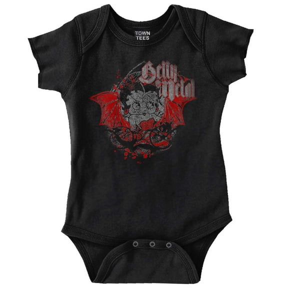 Betty Boop Goth Metal Devil Bodysuit Jumper Girls Infant Baby Brisco Brands 6M