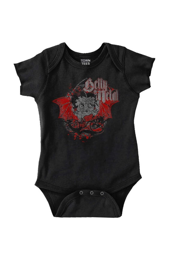 Betty Boop Goth Metal Devil Bodysuit Jumper Girls Infant Baby Brisco Brands 6M