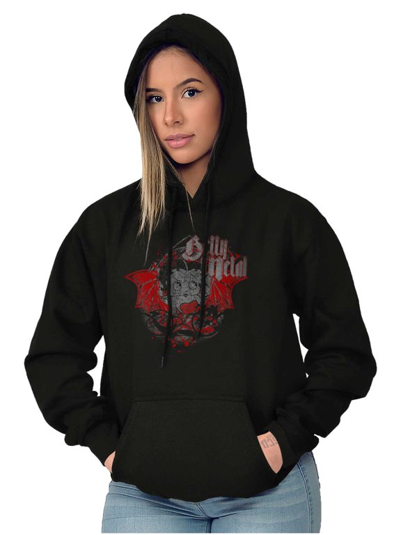 Betty Boop Goth Metal Devil Hoodie Sweatshirt Women Brisco Brands M