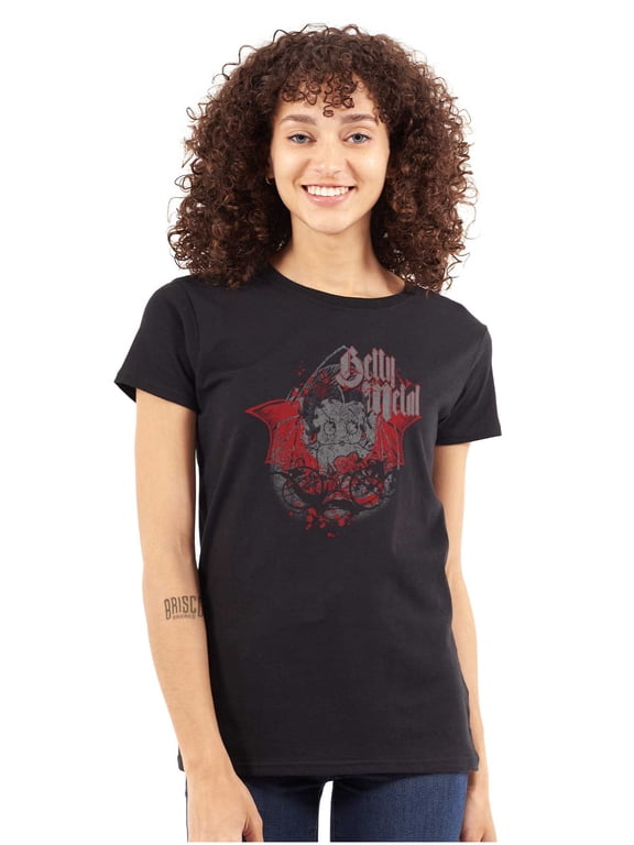 Goth Metal Devil Women's T Shirt Ladies Tee Brisco Brands L