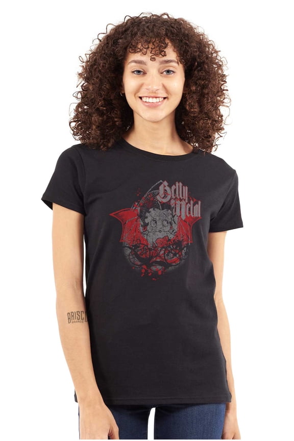 Goth Metal Devil Women's T Shirt Ladies Tee Brisco Brands L