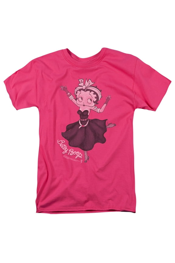 Betty Boop Gypsy Betty S/S Adult 18/1 T-Shirt Hot Pink