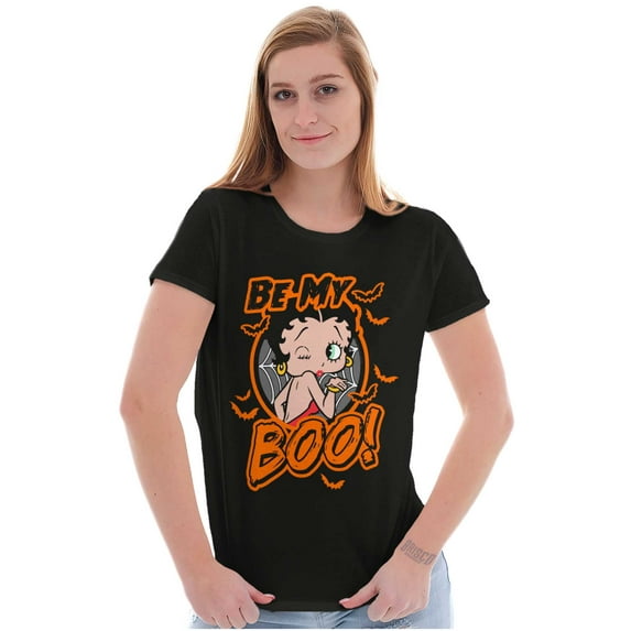 Betty Boop Halloween Be My Boo Women's T Shirt Ladies Tee Brisco Brands S