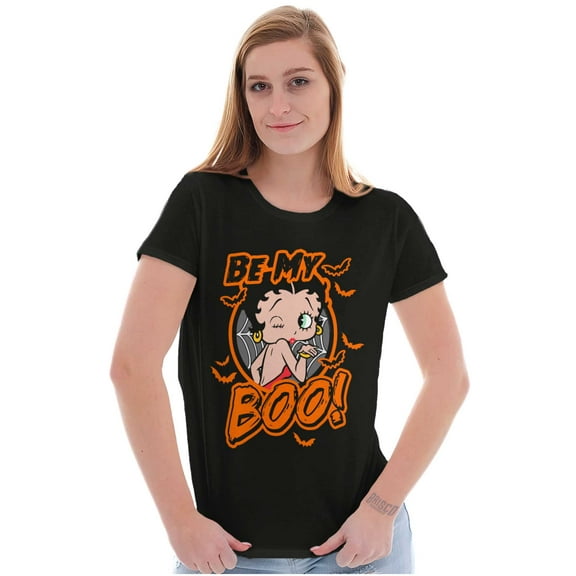 Betty Boop Halloween Be My Boo Women's T Shirt Ladies Tee Brisco Brands S