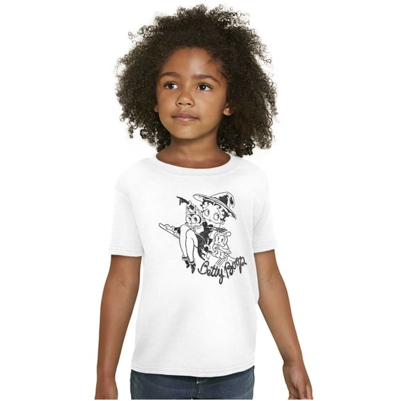 Betty Boop Halloween Flying Witch Girls Kids T Shirt Tees Teen Brisco Brands S