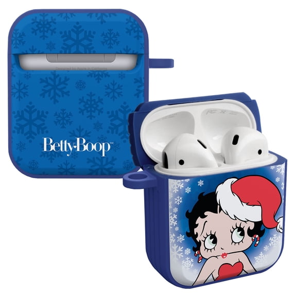 Betty Boop Happy Holidays HDX Case Cover Compatible with Apple AirPods Gen 1 & 2 (Snowflakes) by Affinity Bands