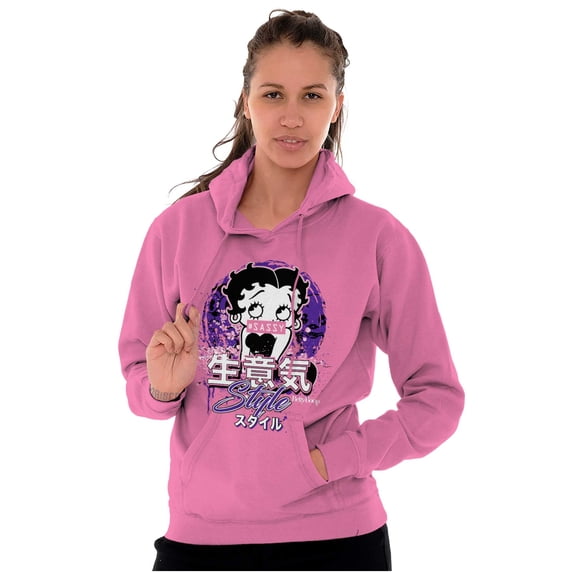 Betty Boop Hashtag Sassy Style Hoodie Sweatshirt Women Brisco Brands 3X