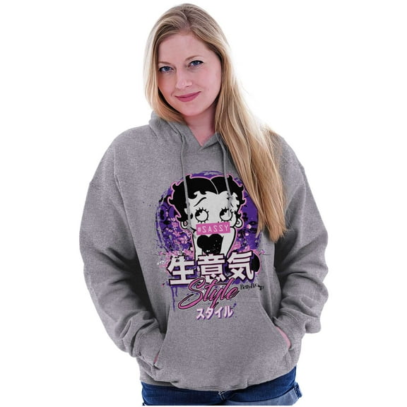 Betty Boop Hashtag Sassy Style Hoodie Sweatshirt Women Brisco Brands S