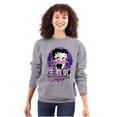 thumbnail image 1 of Betty Boop Hashtag Sassy Style Women Crewneck Sweatshirt Brisco Brands M, 1 of 6