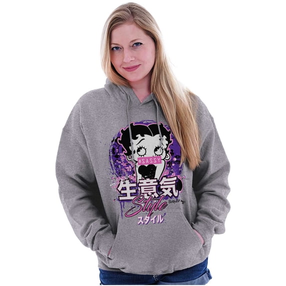 Betty Boop Hashtag Sassy Style Women Plus Size Hoodie Brisco Brands 3X