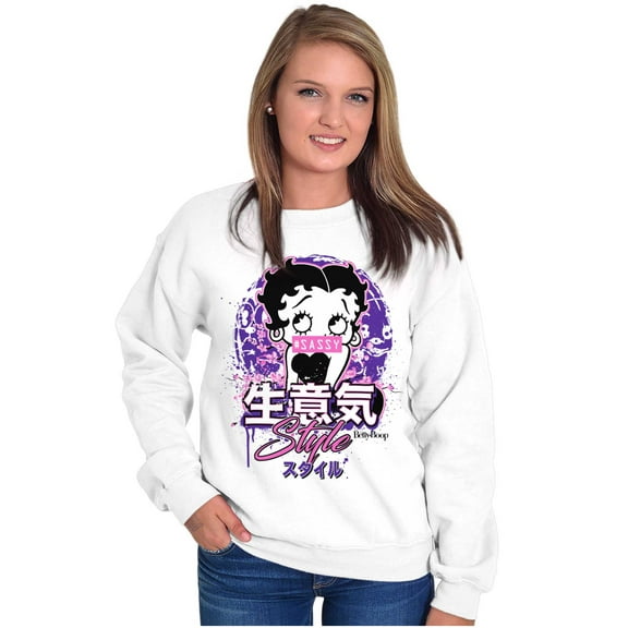 Betty Boop Hashtag Sassy Style Women Plus Size Sweatshirt Brisco Brands 2X