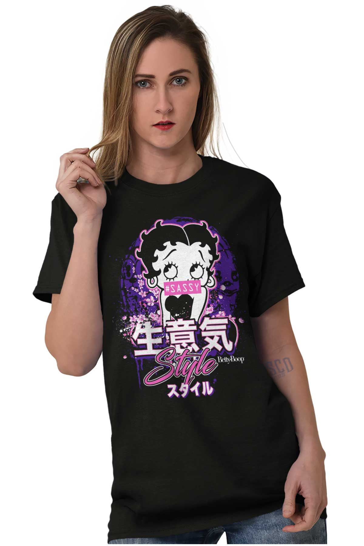Betty Boop Hashtag Sassy Style Women's Graphic T Shirt Tees Brisco