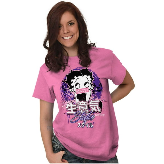Betty Boop Hashtag Sassy Style Women's Graphic T Shirt Tees Brisco Brands M
