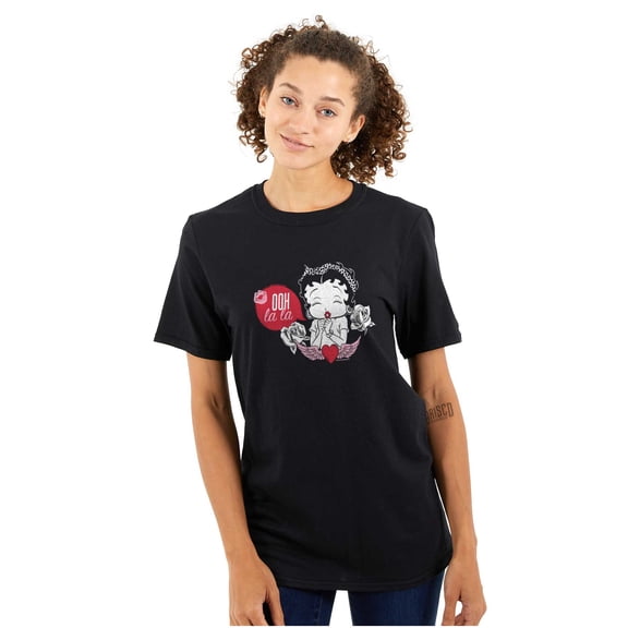 Betty Boop Heart Angel Wings Ooh LaLa Women's Graphic T Shirt Tees Brisco Brands M