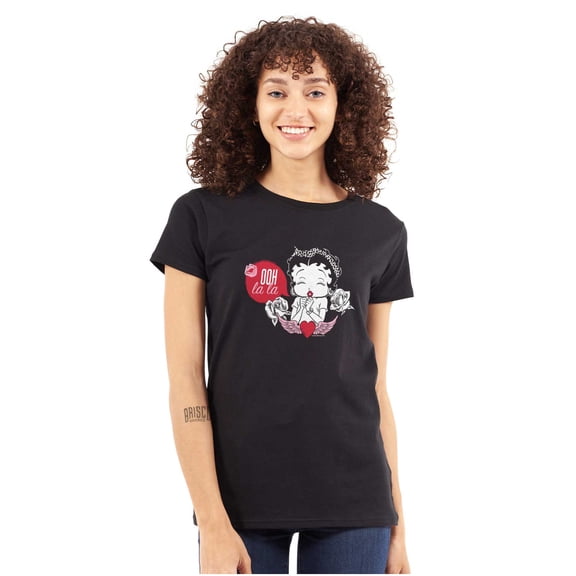 Betty Boop Heart Angel Wings Ooh LaLa Women's T Shirt Ladies Tee Brisco Brands M
