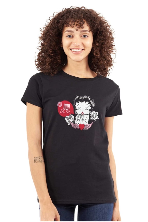 Heart Angel Wings Ooh LaLa Women's T Shirt Ladies Tee Brisco Brands S