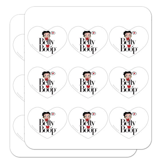 Betty Boop Heart Logo Heart Shaped Planner Calendar Scrapbook Craft Stickers